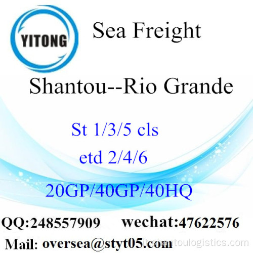 Trasporto merci del mare di Shantou Port a Rio Grande